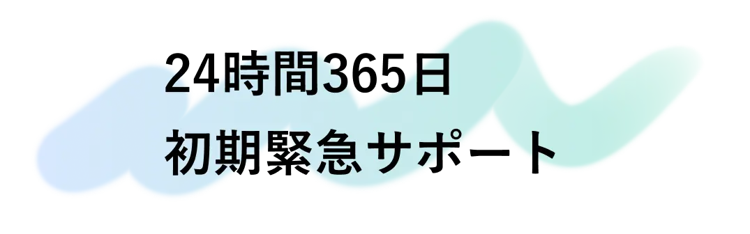 24時間365日初期緊急サポート